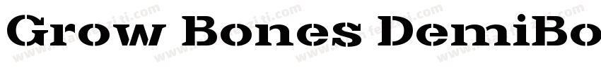 Grow Bones DemiBold字体转换